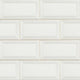 3X6 Domino Solid-Color Glossy Beveled Porcelain Tile White
