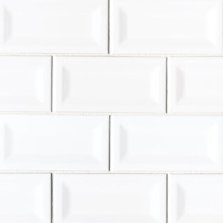 3x6 Domino Solid-Color Glossy Inverted Beveled Porcelain Tile