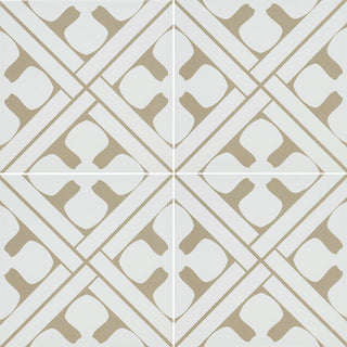 8x8 Zaria Diamond Lattice Patterned Natural-Look Matte Smooth Porcelain Tile