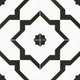 8x8 Zaria Diamond Patterned Natural-Look Matte Smooth Porcelain Tile Black White