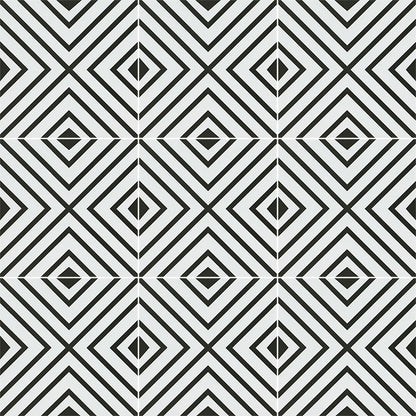 8x8 Zaria Framed Diamond Patterned Natural-Look Matte Smooth Porcelain Tile Black White