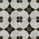 8x8 Zaria Diamond Clover Patterned Stone-Look Matte Smooth Porcelain Tile Grey Black
