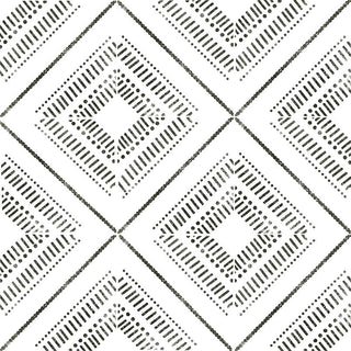 Gray White - 8x8 Zaria Diamond Linear Patterned Stone-Look Matte Gritty Porcelain Tile