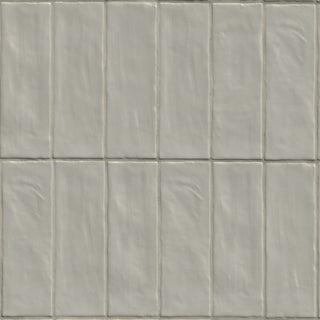 2.5x8 Zest Solid-Color Satin Wavy Ceramic Tile
