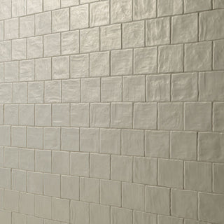 Soft Gray - 4x4 Zest Solid-Color Satin Undulated Ceramic Tile