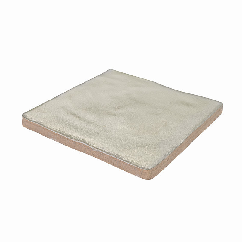 4x4 Zest Solid-Color Satin Wavy Ceramic Tile Soft Gray