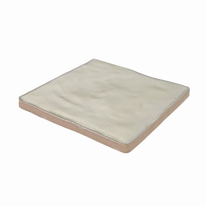 4x4 Zest Solid-Color Satin Wavy Ceramic Tile Soft Gray