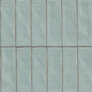 2.5x8 Zest Solid-Color Satin Wavy Ceramic Tile