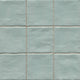 4x4 Zest Solid-Color Satin Wavy Ceramic Tile Light Blue