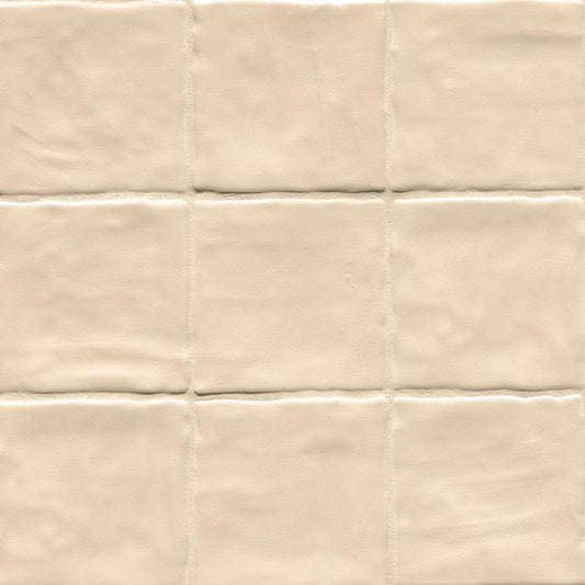 Soft Gray - 4x4 Zest Solid-Color Satin Wavy Ceramic Tile