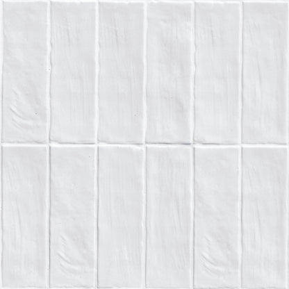 2.5x8 Zest Solid-Color Satin Wavy Ceramic Tile Soft Gray
