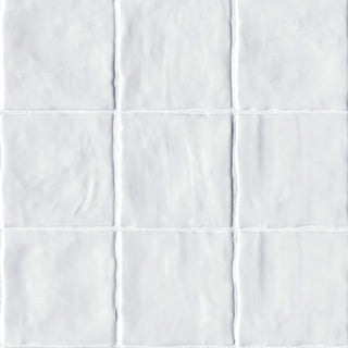 4x4 Zest Solid-Color Satin Undulated Ceramic Tile