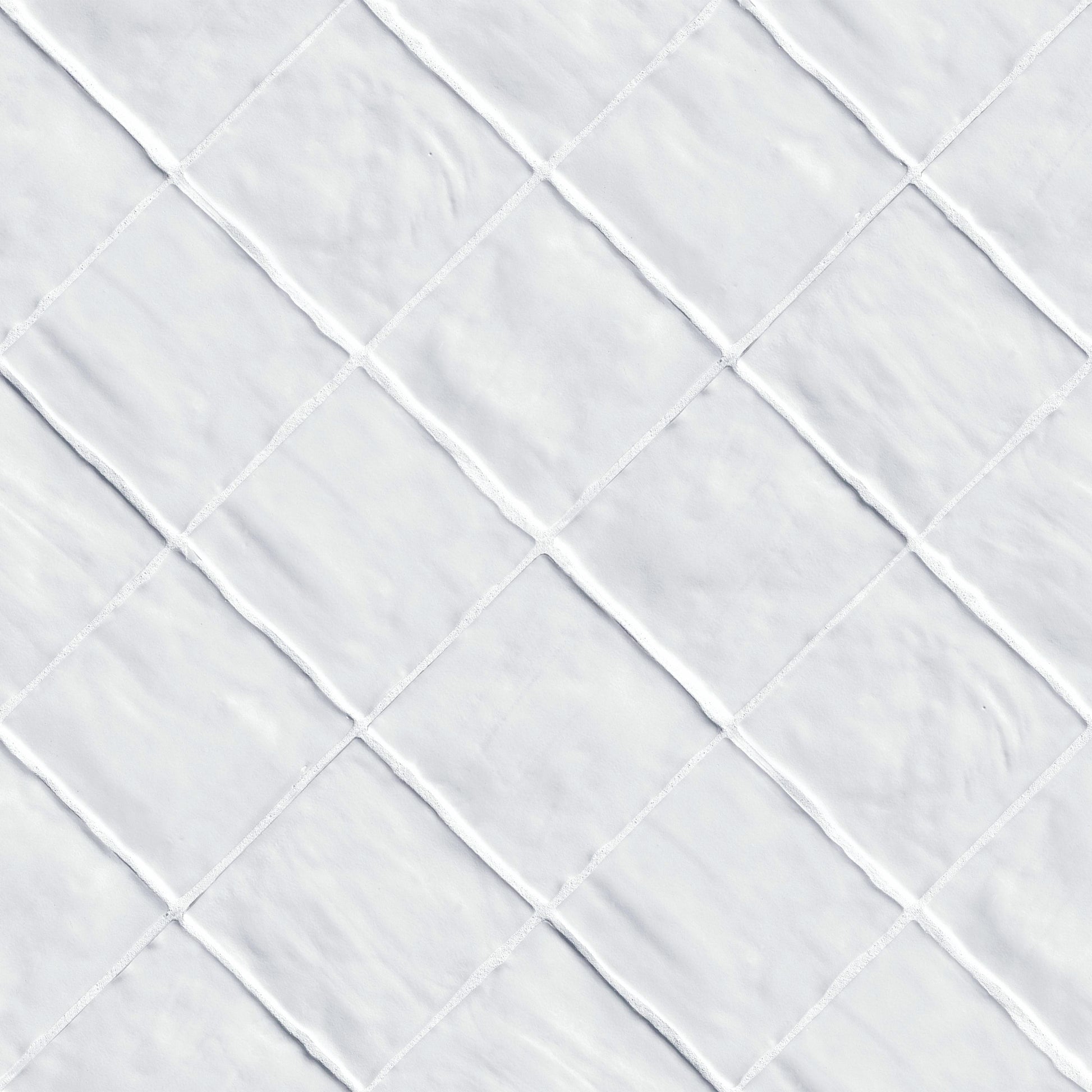 4x4 Zest Solid-Color Satin Wavy Ceramic Tile White