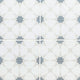 8x8 Kenzzi 3D-Geometric Star Patterned Encaustic-Look Matte Textured Porcelain Tile Soft Gray