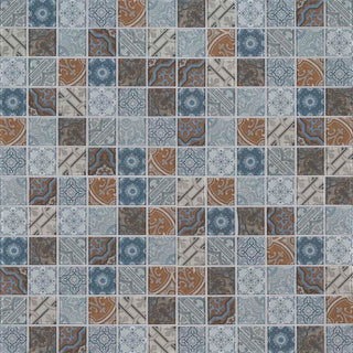 Blue Brown - 2x2 Pasadena Mosaic Solid-Color Glossy Smooth Glass Tile