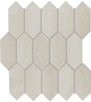 12x11 Miramo Picket Mosaic Solid-Color Glossy Smooth Ceramic Tile