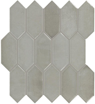 12x11 Miramo Picket Mosaic Solid-Color Glossy Smooth Ceramic Tile