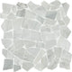 13x13 Gamma Multi-Polygon Fragment Shard Random Pattern Mosaic Marble-Look Honed Textured Stone Tile Light Marble