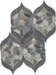 15x12 Pebble Oasis Arabesque  Mosaic Natural-Look Tumbled Natural Pebble Tile Coastal Gray