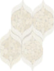 15x12 Pebble Oasis Arabesque  Mosaic Natural-Look Tumbled Natural Pebble Tile Pebble White