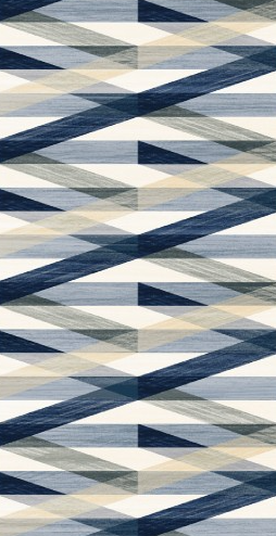 24x48 Eforea Abstract Pattern Linear Patterned Mixed-Color Matte Smooth Porcelain Tile Blue Cream