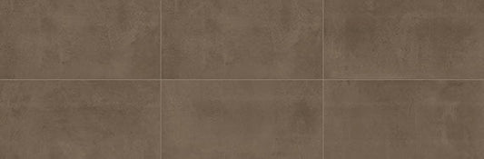6x24 Chord  Natural Concrete-Look Matte Smooth Porcelain Tile Earth Brown