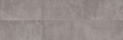 6x24 Chord  Natural Concrete-Look Matte Smooth Porcelain Tile Medium Gray