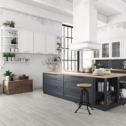 6x24 Platinum  Natural Wood-Look Matte Smooth Ceramic Tile White