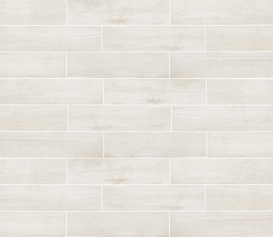 8x8 D_segni Terrazzo Scroll Vine  Patterned Encaustic-Look Matte Smooth Porcelain Tile Light Beige