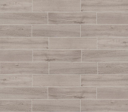8x8 D_segni Terrazzo Scroll Vine  Patterned Encaustic-Look Matte Smooth Porcelain Tile Light Taupe