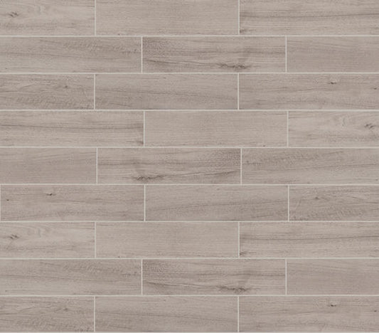 8x8 D_segni Terrazzo Scroll Vine  Patterned Encaustic-Look Matte Smooth Porcelain Tile Light Taupe