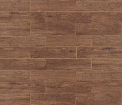 8x8 D_segni Terrazzo Scroll Vine  Patterned Encaustic-Look Matte Smooth Porcelain Tile Dark Brown