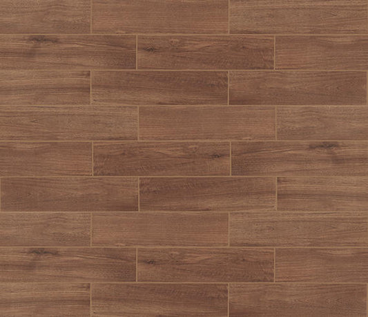 8x8 D_segni Terrazzo Scroll Vine  Patterned Encaustic-Look Matte Smooth Porcelain Tile Dark Brown