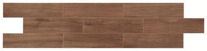 8x8 D_segni Terrazzo Scroll Vine  Patterned Encaustic-Look Matte Smooth Porcelain Tile Dark Brown