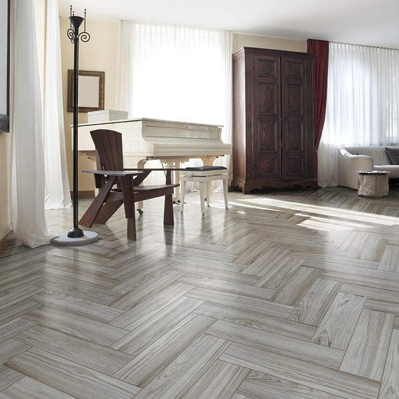 6x24 Knoxwood Linear  Natural Wood-Look Matte Textured Porcelain Tile Gray Oak
