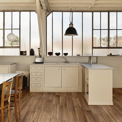 6x24 Knoxwood Linear  Natural Wood-Look Matte Textured Porcelain Tile Walnut Brown
