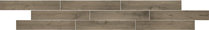 6x36 Sleigh Creek  Natural Wood-Look Matte Smooth Porcelain Tile Mocha Wood