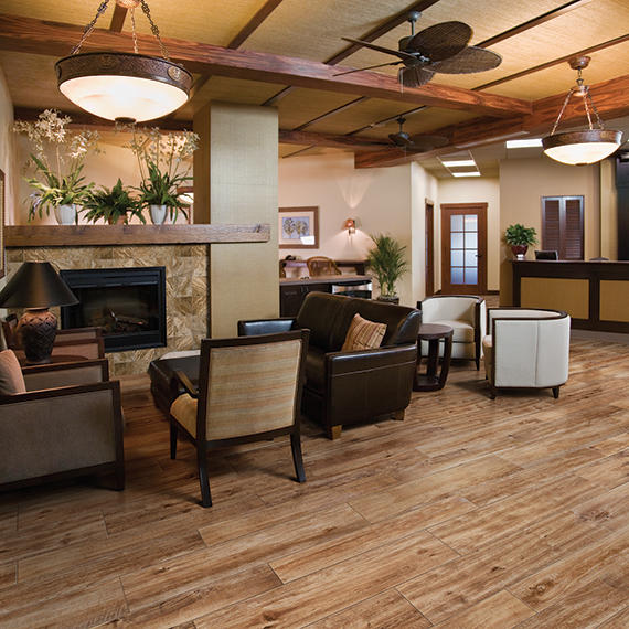 6x48 American Estates  Natural Wood-Look Matte Smooth Porcelain Tile Natural Beige