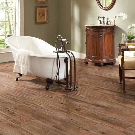8x48 American Estates  Natural Wood-Look Matte Smooth Porcelain Tile Natural Beige