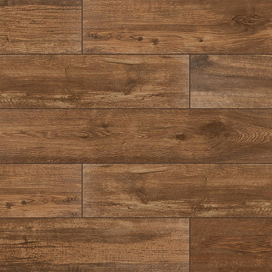 8x48 American Estates  Natural Wood-Look Matte Smooth Porcelain Tile Rustic Brown
