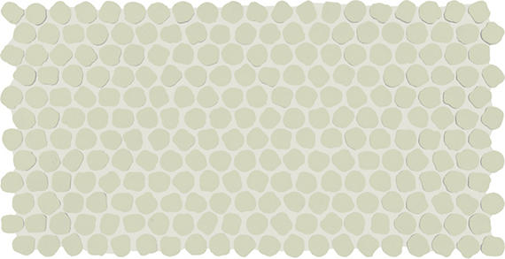 1 Keystones Organic Penny Round  Mosaic Solid-Color Matte Smooth Porcelain Tile Mint Green