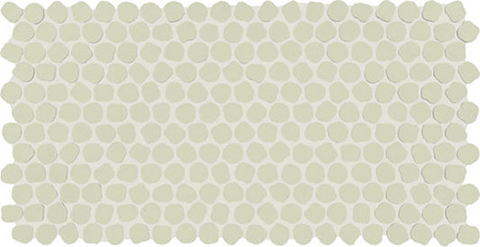 1 Keystones Organic Penny Round  Mosaic Solid-Color Matte Smooth Porcelain Tile Mint Green