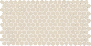 12x22 Keystones Organic Penny Round Mosaic Solid-Color Matte Smooth Porcelain Tile