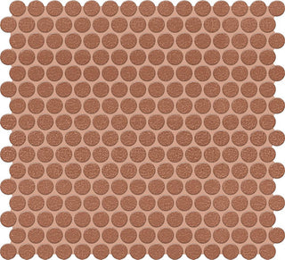 13x11 Inyo Penny Round Mosaic Fabric-Look Satin Textured Porcelain Tile