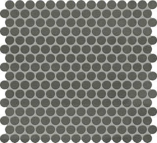13x11 Inyo Penny Round Mosaic Fabric-Look Satin Textured Porcelain Tile