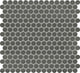 13x11 Inyo Penny Round  Mosaic Fabric-Look Satin Textured Porcelain Tile Olive Gray