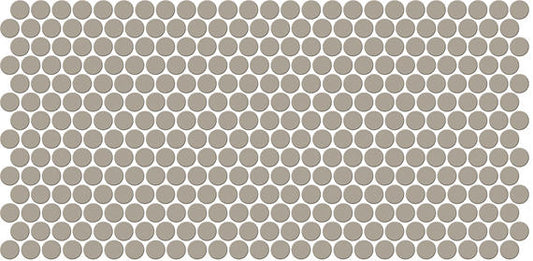 10x22 Keystones Circle Penny Round  Mosaic Solid-Color Matte Smooth Porcelain Tile Slate Gray