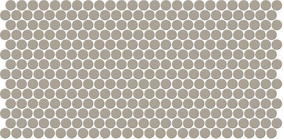 10x22 Keystones Circle Penny Round  Mosaic Solid-Color Matte Smooth Porcelain Tile Slate Gray