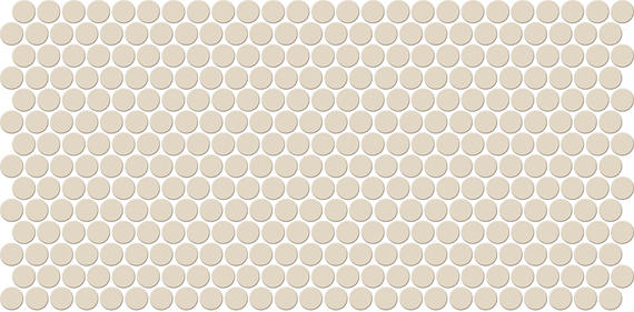 10x22 Keystones Circle Penny Round  Mosaic Solid-Color Matte Smooth Porcelain Tile Almond Beige