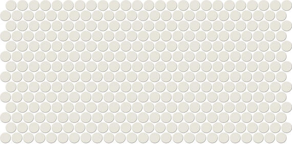 10x22 Keystones Circle Penny Round  Mosaic Solid-Color Matte Smooth Porcelain Tile Pure White